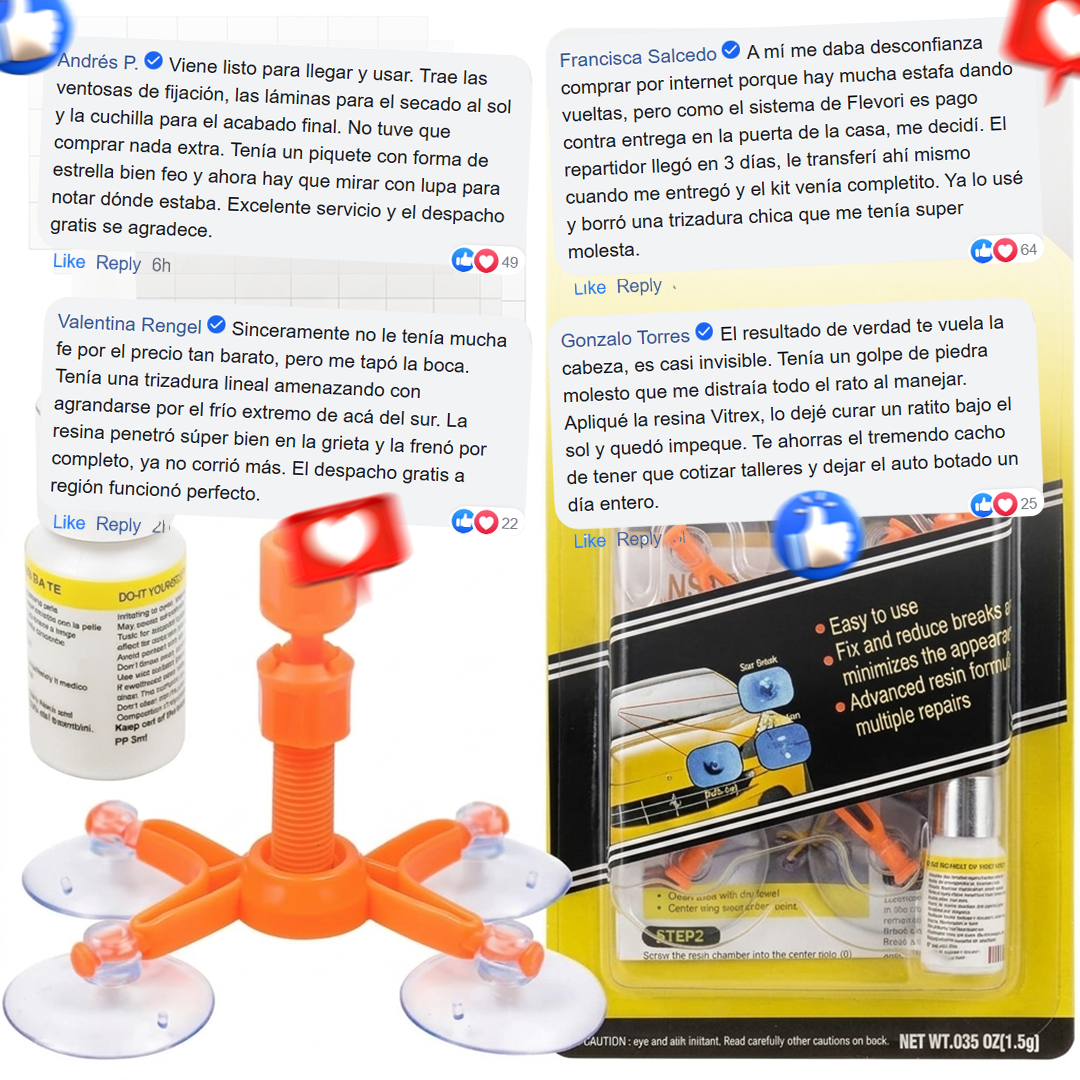 VITREX™: El vidrio líquido que repara tu parabrisas en solo 20 minutos