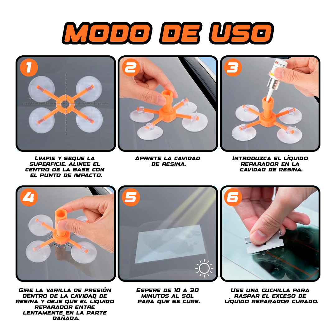 VITREX™: El vidrio líquido que repara tu parabrisas en solo 20 minutos